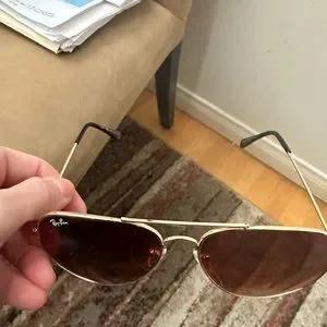 Ray-Ban | Accessories | Gently Worn Gold Rim Aviator Ray 